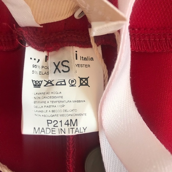 Ankle length red pants - Picture 3 of 5